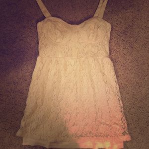 White Lace Mini Dress
